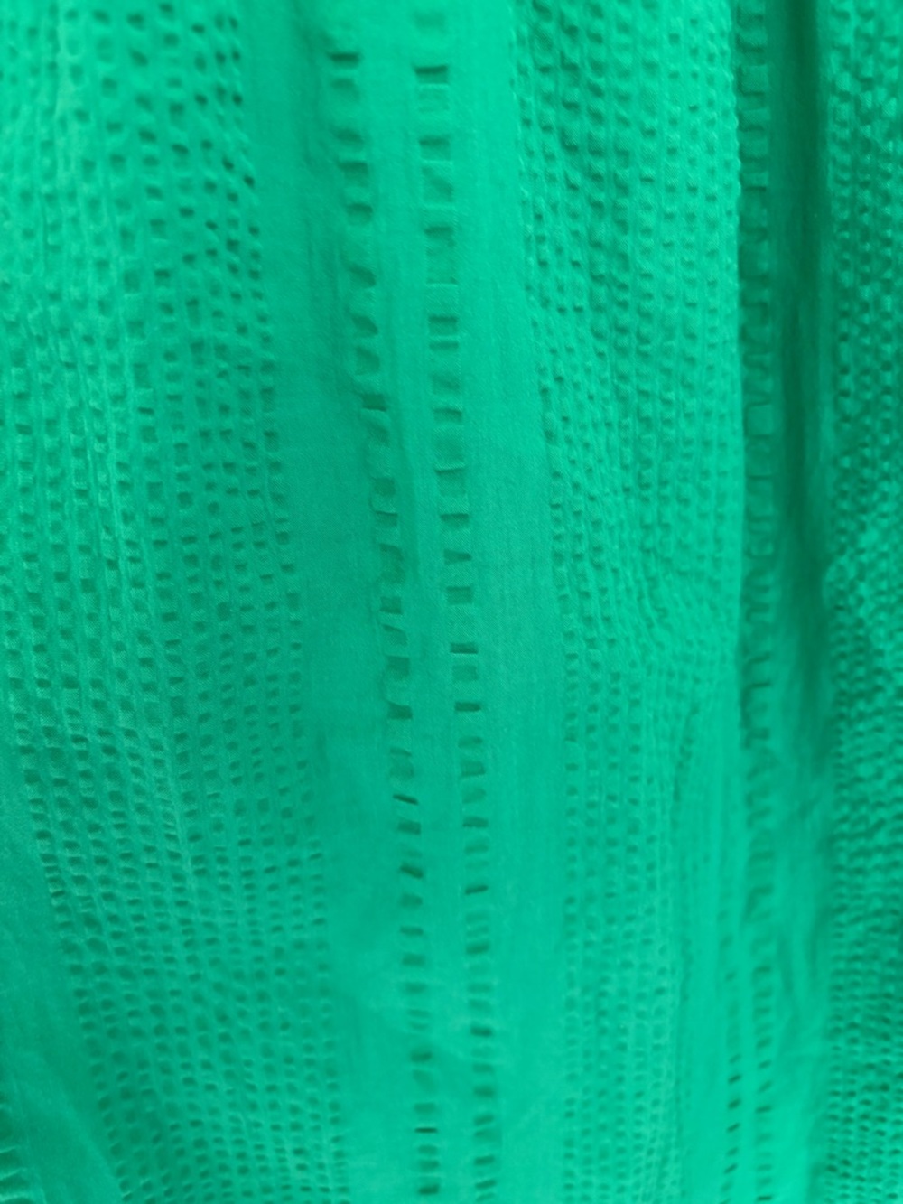 Sonoma 100% Cotton Crinkle Kelly Green Midi Dress XL - Picture 7 of 9